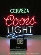 COORS LIGHT SQUIGGLE CERVEZA, 24" X 26"