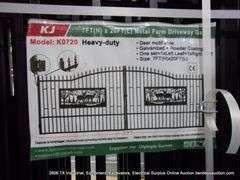KJ ALL-METAL K0720 HEAVY DUTY BLACK POWDER GATED METAL FARM GATES - DEER MOTIF - 7' X 20'