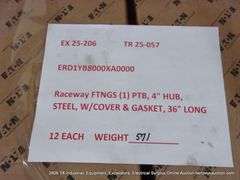 PALLET: EATON PPBPS36400 TB 36" X 4" 90 DEGREE PULL - BOX - 12 PC'S