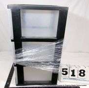 PLASTIC BIN SHELF, 3 DRAWER