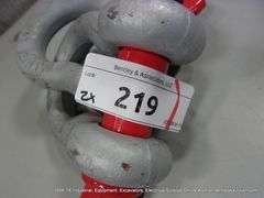 JK ALL METAL KG45 HEAVY DUTY STEEL SHACKLES /LIFTING SHACKLES - 6-1/2 TON X 7/8" (2X MONEY)