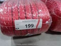 KJ ALL METAL KG44 LIFTING NYLON STRAPS - 5 TON X 6 METERS - RED (2X MONEY)