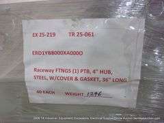 PALLET: EATON PPBPS36400 TB 36" X 4" 90 DEGREE PULL - BOX - 40 PC'S