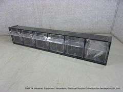 SMALL BLACK POLY 6-BIN ORGANIZER BIN