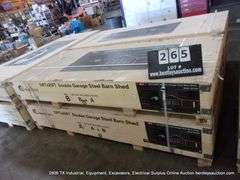 KJ ALL METAL K3325G 33' X 25' DOUBLE GARAGE STEEL BARN SHED - RED/BROWN