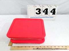 2 - GLASS PYREX STORAGE CONTAINER (MEDIUM) 2 X MONEY