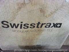BOX: SWISSTRAX GARAGE FLOW PRO RIBTRAX GARAGE FLOORING TILES - SNAP TOGETHER - GREY 24-PCS