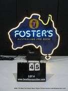 FOSTERS AUSTRALIAN FOR BEER, MAP, 25" X 29"