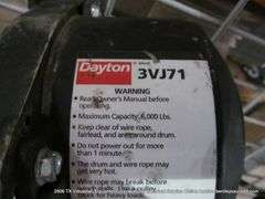 DAYTON 3VJ71 CABLE WINCH