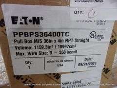 PALLET: EATON PPBPS36400TB - PULL BOX M/S 36" X 4" NPT 90 DEGREE - 21 PC'S