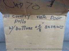 BOX: 100 COUNTRY CABINETRY DRAWER PULLS