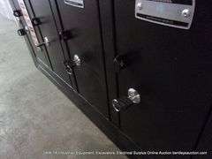 BLACK GLOBAL INDUSTRIAL 4-LOCKED DOOR SECURITY LOCKER
