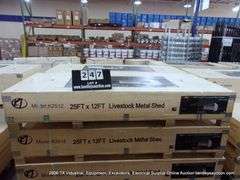 KJ ALL METAL K2512 25' X 12' STEEL LIVESTOCK METAL WEATHER SHED - WHITE