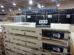 KJ ALL METAL K1912 20' X 12' STEEL LIVESTOCK METAL WEATHER SHED - WHITE