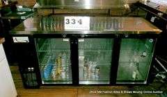 STAINLESS AVANTCO FRIDGE, 3 DOOR (BEER NOT INCLUDED)