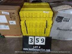 BOX: SWISSTRAX GARAGE FLOW PRO RIBTRAX GARAGE SNAP TOGETHER FLOORING TILES - 24 PCS - YELLOW