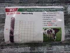 KJ ALL METAL K1230 HEAVY DUTY HOT-DIP GALVANIZED LIVESTOCK FIELD FENCE - ROLLS (10X MONEY)