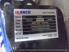 IRANCH IREAS MINI EXCAVATOR RAKE ATTACHMENT 16" WIDE