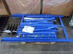 LIGHT DUTY BLUE PALLET RACK STYLE METAL SHELVING 6.5' X 4' - DAMAGED