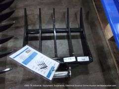 IRANCH IREAS MINI EXCAVATOR RAKE ATTACHMENT 16" WIDE