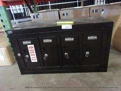BLACK GLOBAL INDUSTRIAL 4-LOCKED DOOR SECURITY LOCKER