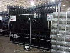 KJ ALL-METAL K0720 HEAVY DUTY BLACK POWDER GATED METAL FARM GATES - DEER MOTIF - 7' X 20'