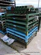 STACK: 9 METAL FRAMED STACK-ALL PALLETS W/ ARMS (9X MONEY)