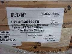 PALLET: EATON PPBPS36400 TB 36" X 4" 90 DEGREE PULL - BOX - 12 PC'S