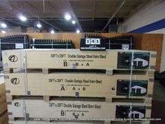 KJ ALL-METAL K3325 33' X 25' DOUBLE GARAGE STEEL BARN SHED - WHITE