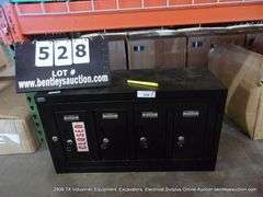 BLACK GLOBAL INDUSTRIAL 4-LOCKED DOOR SECURITY LOCKER