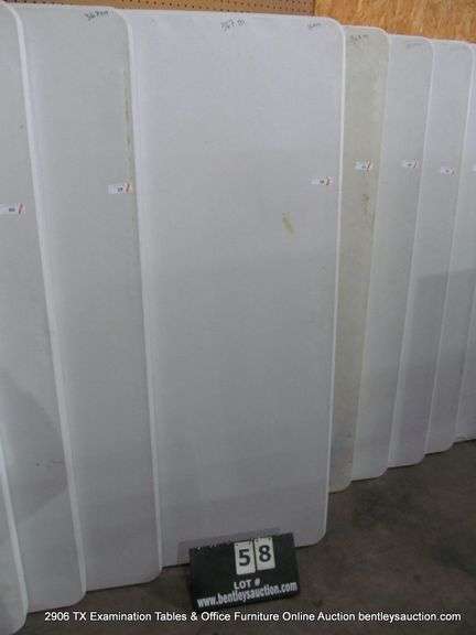 WHITE POLY FOLDING TABLE, 72" X 29-1/2"