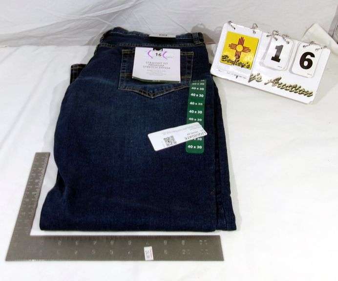 MM STRAIGHT FIT PREMIUM STRETCH DENIM, SIZE 40X30
