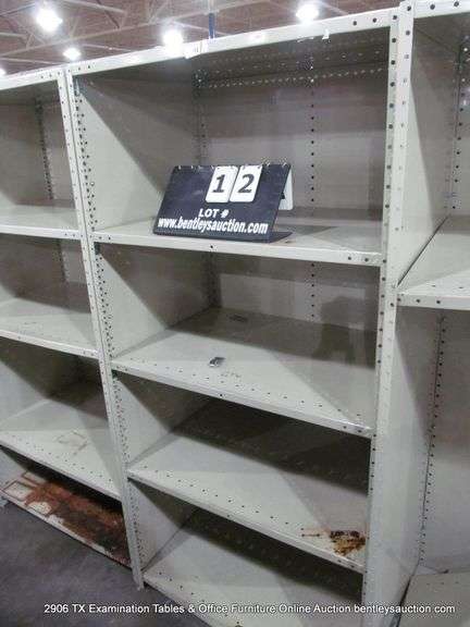 REPUBLIC 36" X 24" X 73" TAN PAINTED UPRIGHT STEEL COMMERCIAL SHELVING - 5 PANELS - BOTTOM PANEL BEN