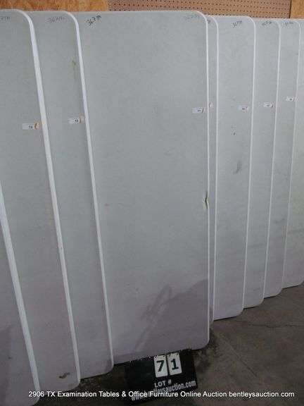 WHITE POLY FOLDING TABLE, 72" X 29-1/2"