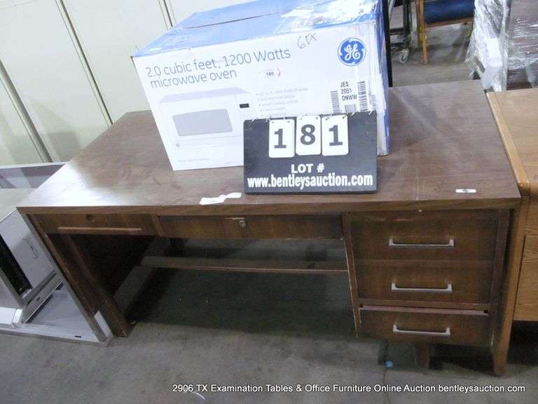 INDIANA WOODEN DESK, 4 DRAWER, 60" X 30" X 30"