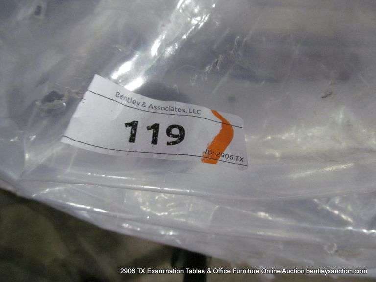 LOT: PLASTIC BAG W/ ASSORTED METAL FURNITURE PARTS