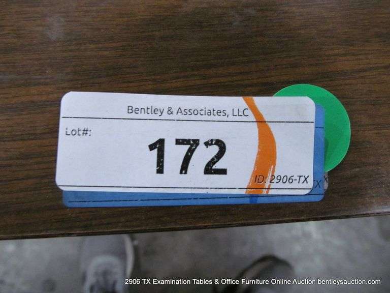 DARK STAINED WOODEN MID-CENTURY OFFICE DESK W/ 2 STORAGE DRAWERS, 66" X 30" X 29-1/4"