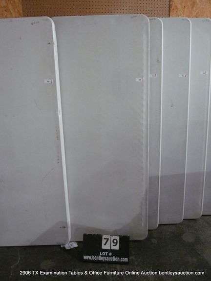 WHITE POLY FOLDING TABLE, 72" X 29-1/2"