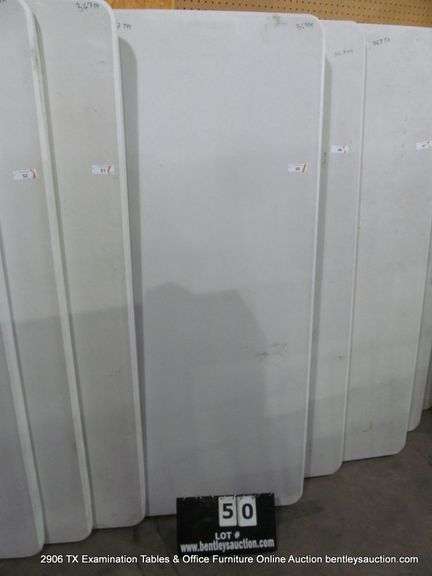 WHITE POLY FOLDING TABLE, 72" X 29-1/2"
