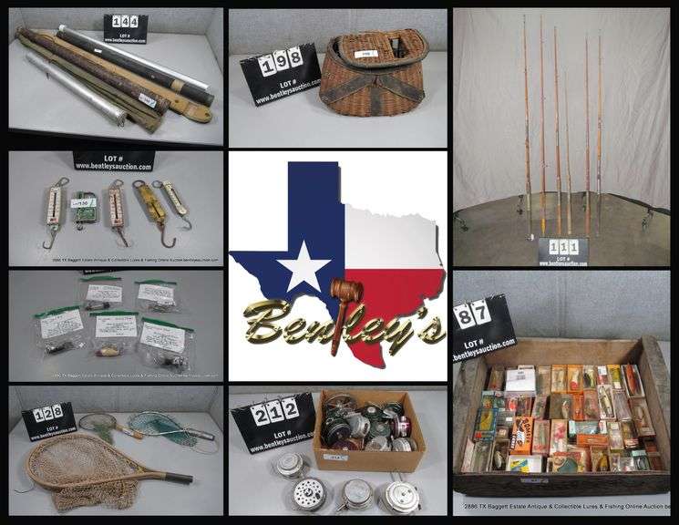 2886-TX Baggett Antique Fishing Tackle Collection Online Auction
