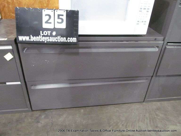 HERMAN MILLER 41-1/2" X 19-1/2" X 27" GRAY LATERAL STEEL FILE 2-DRAWER - UNLOCKED, NO KEY