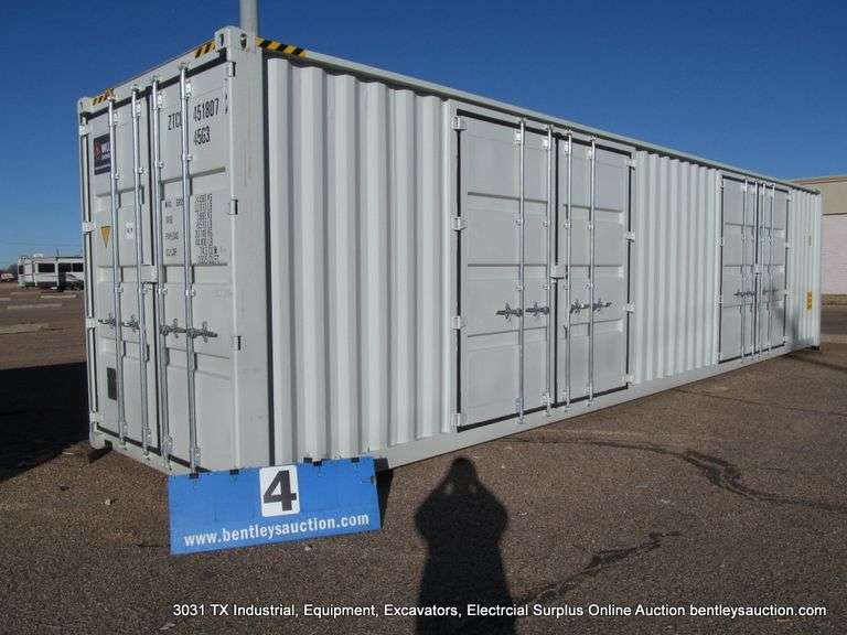 Rsb Containers SINGLE TRIP ONE WAY HIGH CUBE 40FT. STORAGE CONTAINER: 1-8FT. WIDE REAR ...