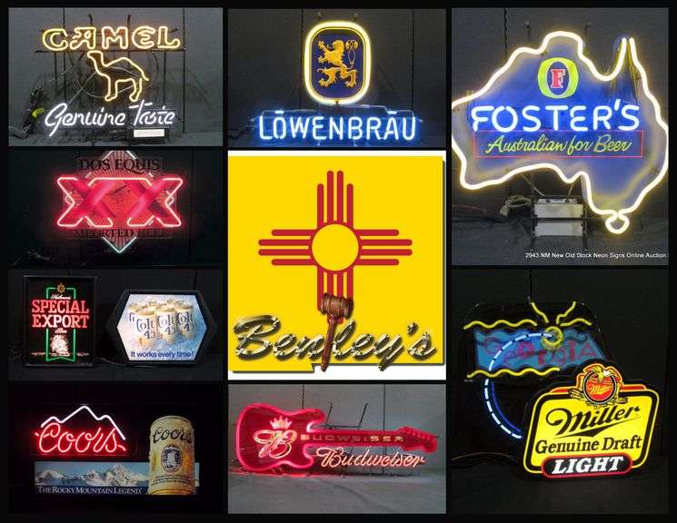 2943-NM New Old Stock Neon Signs Online Auction