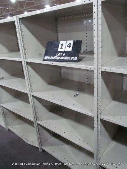 REPUBLIC 36" X 24" X 73" TAN PAINTED UPRIGHT STEEL COMMERCIAL SHELVING - 5 PANELS