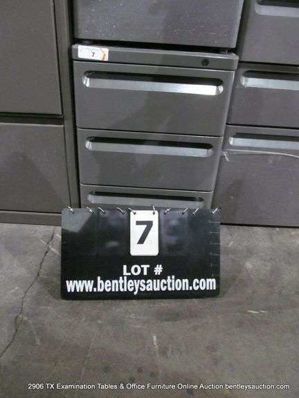 HERMAN MILLER 14-1/2" X 19-1/2" X 19-1/2" GRAY 3-DRAWER STEEL FILE - UNLOCKED, KEY BROKEN OFF IN LOC