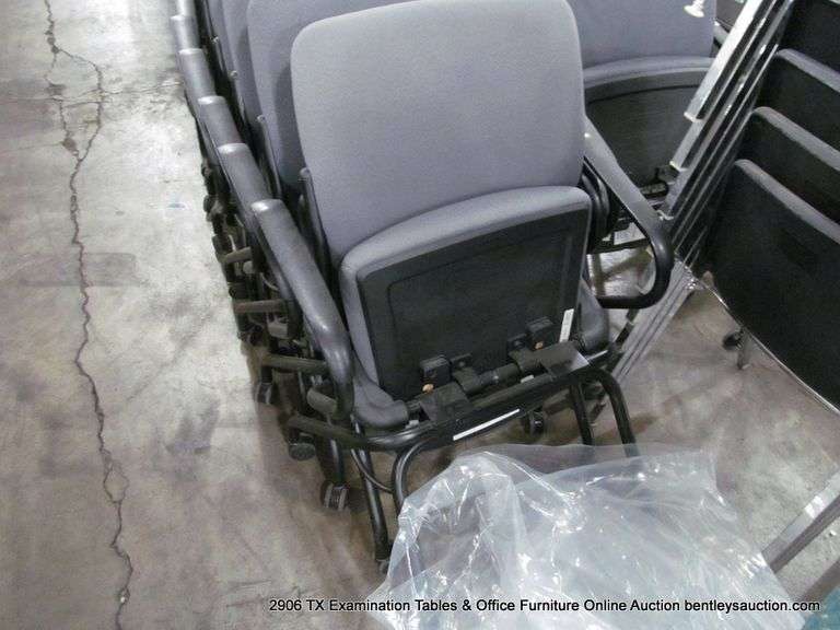 HON CUSHIONED ROLLING OFFICE CHAIRS W/ FOLD-UP SEAT - GRAY (10X MONEY)