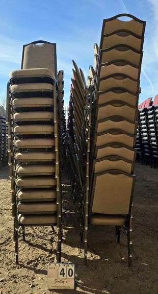 COMFORT FOAM STACKABLE CHAIRS - BROWN (24X MONEY)