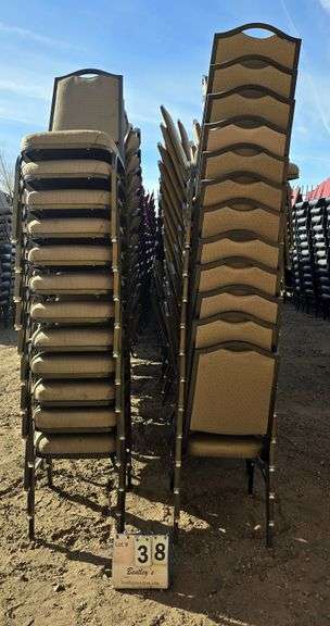 COMFORT FOAM STACKABLE CHAIRS - BROWN (24X MONEY)