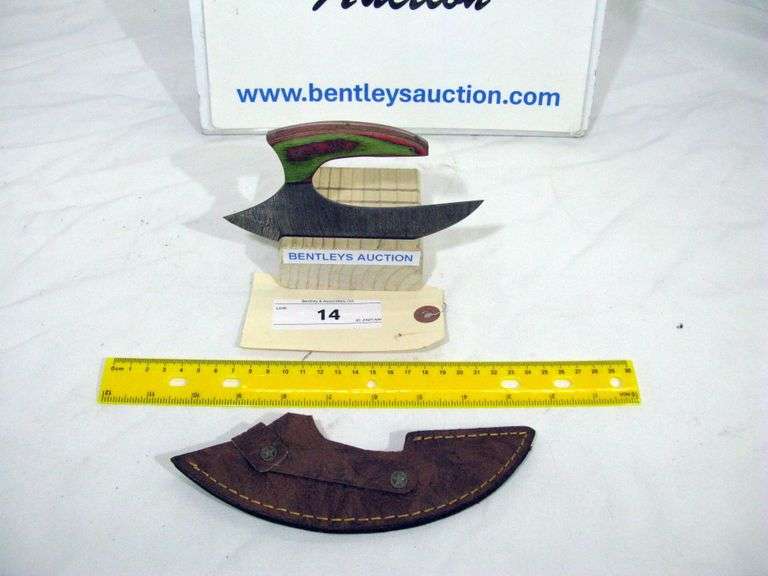 FIXED BLADE 6" TOTAL LENGTH W/ SHEATH - MULTICOLORED HANDLE