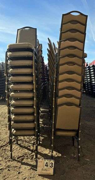 COMFORT FOAM STACKABLE CHAIRS - BROWN (24X MONEY)